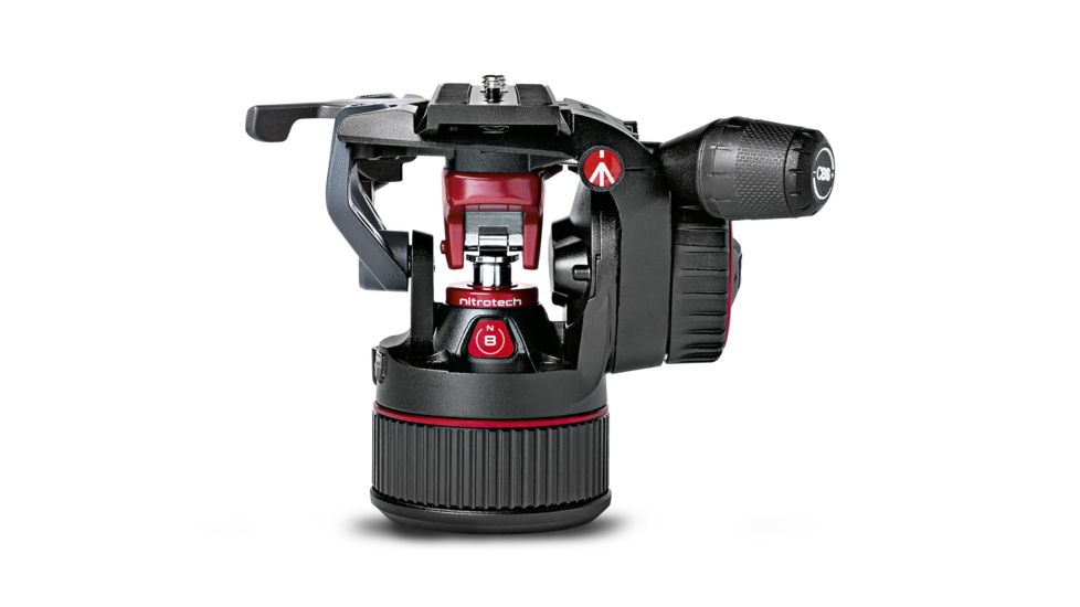 Manfrotto Nitrotech N8 Fluid Video Head With Continuous CBS, Black, MVHN8AHUS