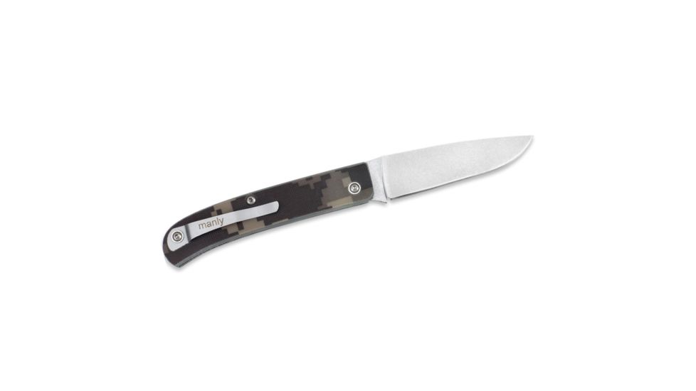 Manly Comrade D2 Folding Knife, Digital Camo, Small, 01ML029