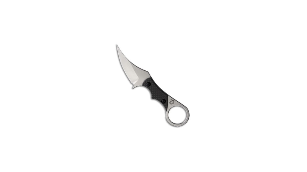 Mantis Mantis Sabot II Fixed Blade Karambit Knife Black Carbon Fiber 2.7" Satin, Black, Bohler M390, adult, BHQ-193949
