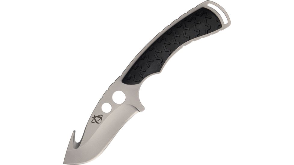 Mantis Master Fixed Blade Knife, SS Guthook PE Knife, Black Handle MANTA2XL