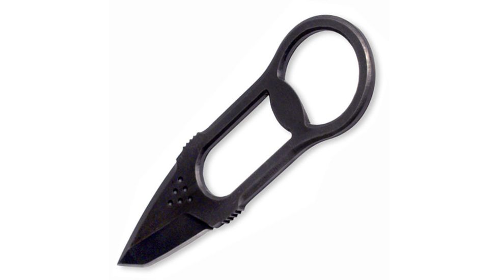 Mantis Picker 2, Black Stainless Handle, Black Blade,Plain w/Sheath MNMU-4