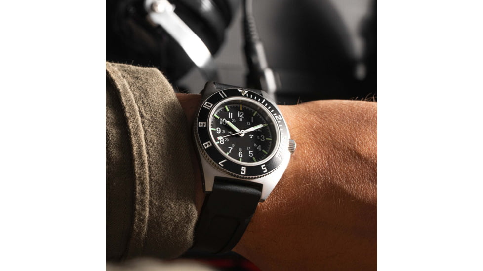 Marathon Sterile Steel Navigator Automatic Unisex Watches, 41 mm, Sapphire, 3-Piece Rubber Strap Kit, Black, WW194029SS-0830