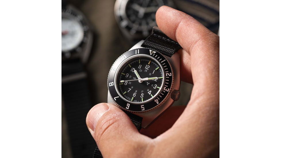 Marathon Sterile Steel Navigator Automatic Unisex Watches, 41 mm, Sapphire, Nylon Defstan Strap, Black, WW194029SS-0803