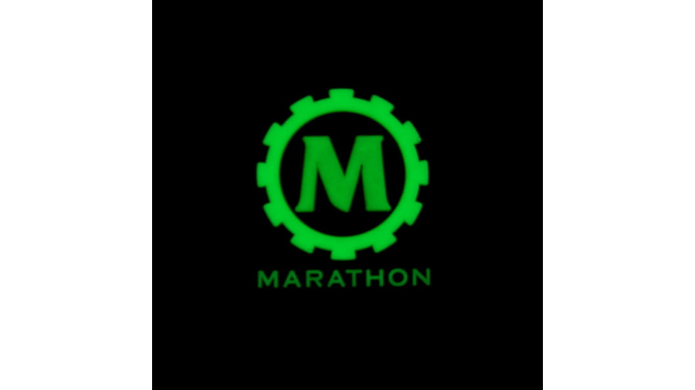 Marathon 2x2in Morale Patch w/Glow in the Dark Rubber Logo,Desert Tan, AD030009DT