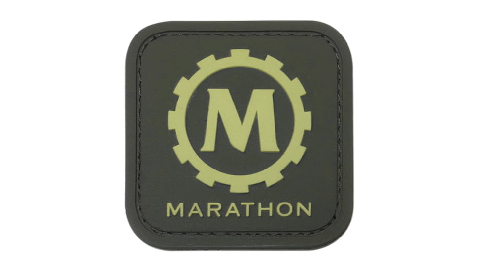 Marathon 2x2in Morale Patch w/Glow in the Dark Rubber Logo,Sage Green, AD030009SG