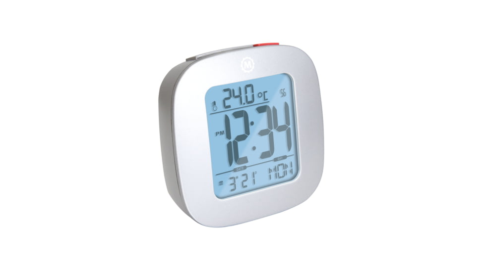Marathon Compact Alarm Clock w/Temperature and Date, Graphite Gray, CL030058-GG-00-NA