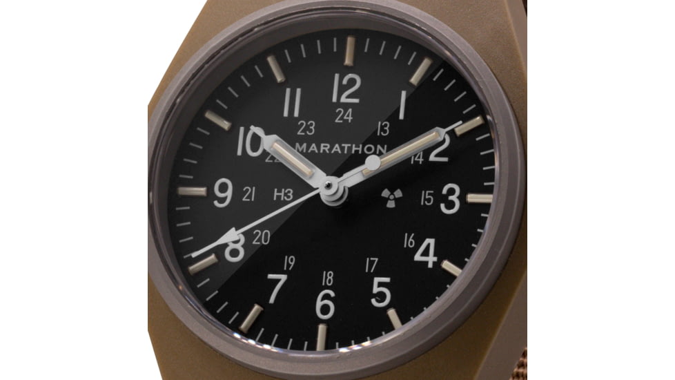 Marathon General Purpose Mechanical Wristwatch w/ Tritium, No Government Markings, Desert Tan, WW194003DT-0103