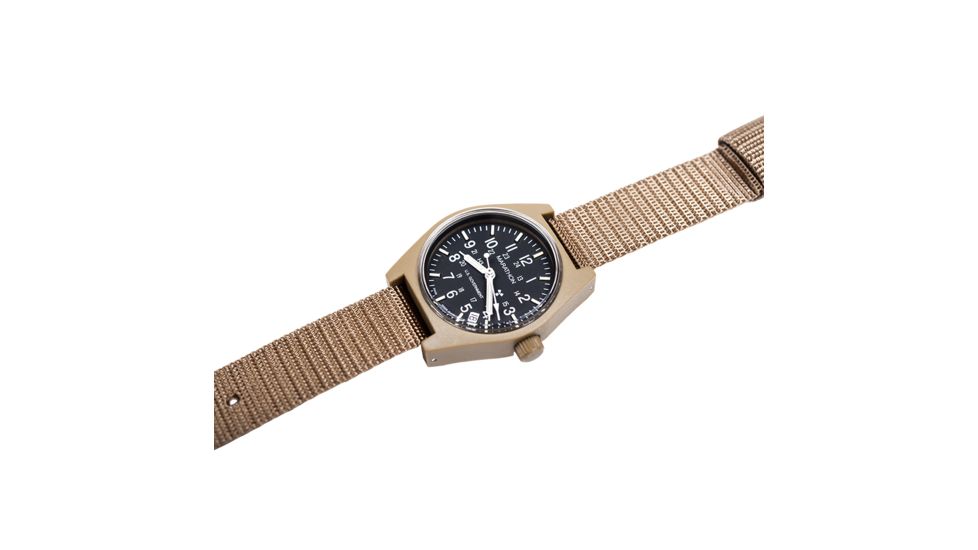 Marathon General Purpose Quartz Wristwatch w/Date and Tritium, GPQ, Desert Tan WW194015DT