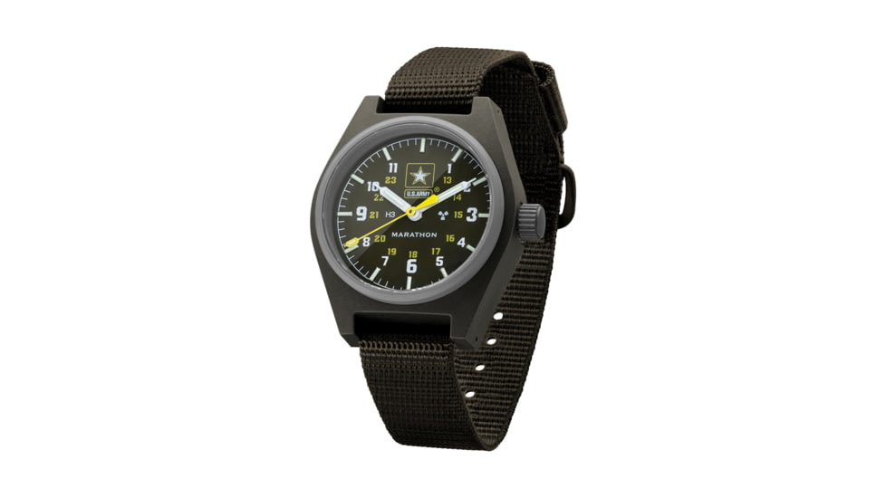 Marathon Official US Army Mechanical Field Watch, Sage Green, NSN 6645-01-694-1800, WW194003SG-1101
