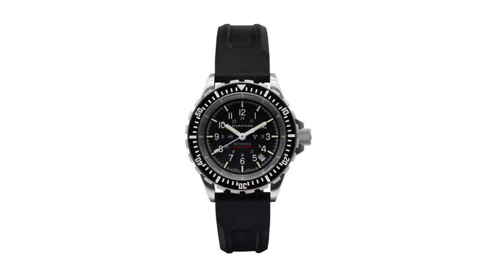 Marathon Search and Rescue Divers Automatic Wristwatch, GSAR, No Markings, Black, WW194006SS-0130