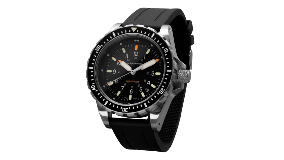 Marathon Vulcanized Rubber Dive Watch Strap, 22mm, Black, WS-RB-BKSS-22
