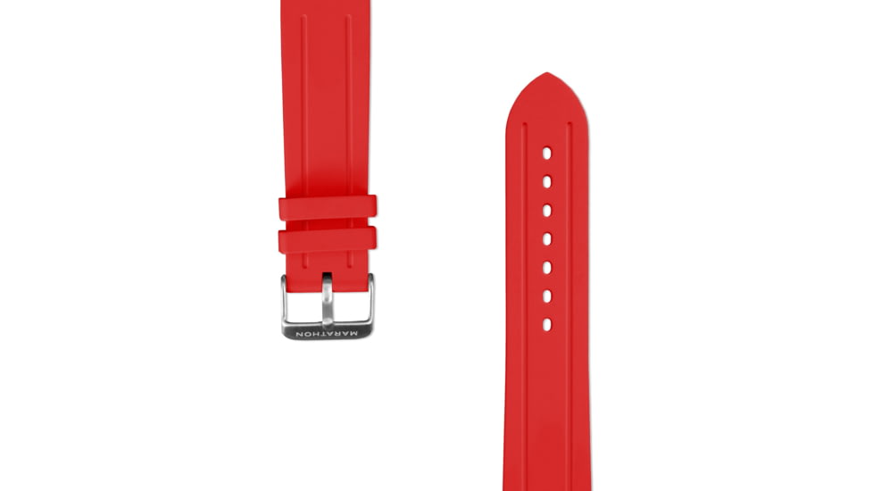Marathon Vulcanized Rubber Dive Watch Strap, 22mm, Red, WS-RB-RDSS-22