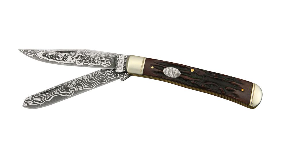 Marbles Etched Damascus Series Blade, 4 1/8in. Closed MR267