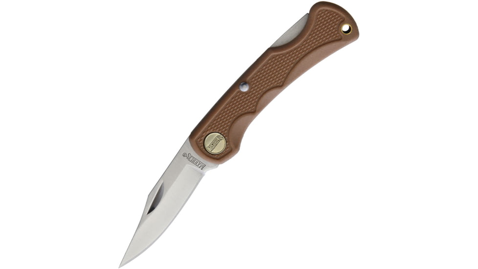 Marbles Small Lockback Desert Tan Folding Knife, 1.88 satin finish stainless clip point blade, Desert tan nylon handle, BF210639 MR569 DESERT TAN