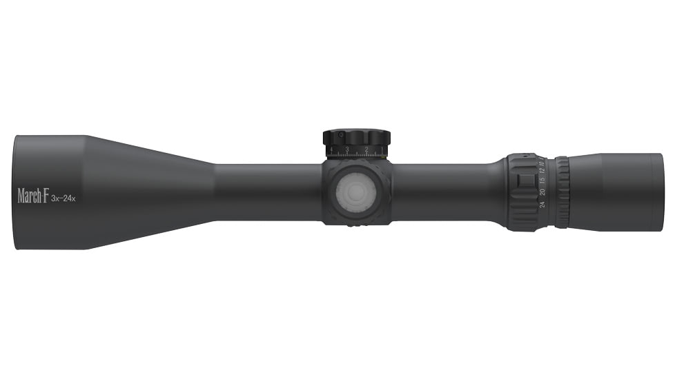 March Scopes 3X-24X52, Tactical Turret Rifle Scope, Fml-1 Reticle, With Illumination, Black, NSN None, D24V52FIML-FML-1