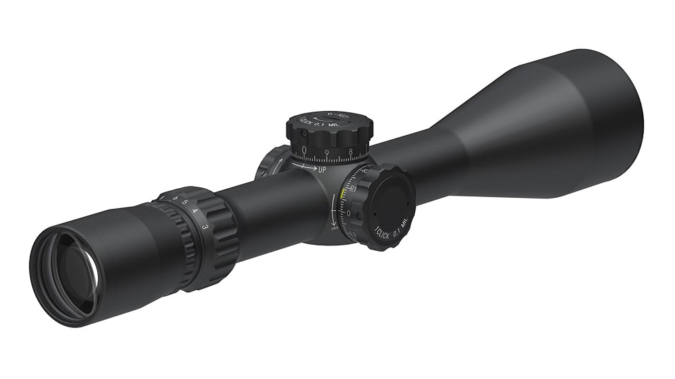 March Scopes 3X-24X52, Tactical Turret Rifle Scope, Fml-1 Reticle, With Illumination, Black, NSN None, D24V52FIML-FML-1