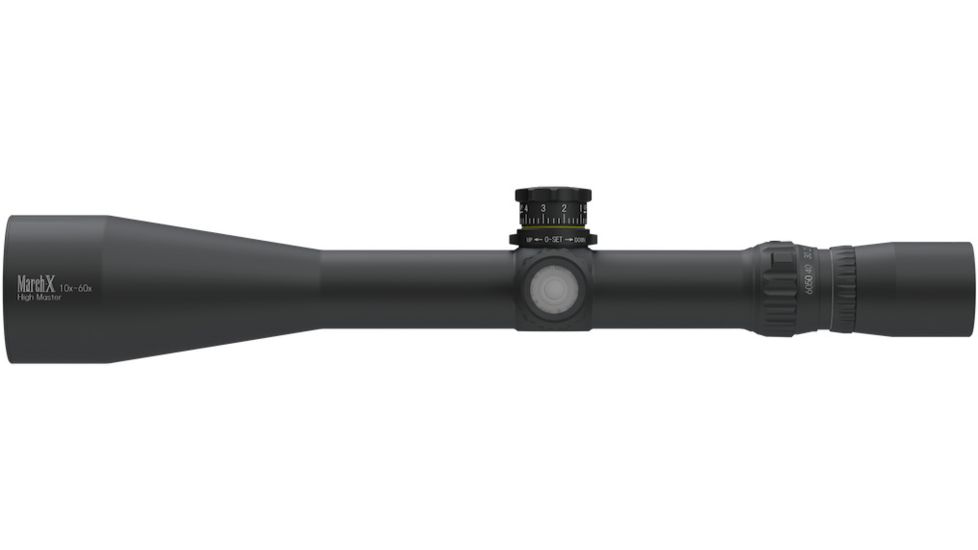 March Scopes High Master 10X-60X56, Tactical Turret Rifle Scope, Mtr-3 Reticle, With Illumination, Black, NSN None, D60HV56TI-MTR-3