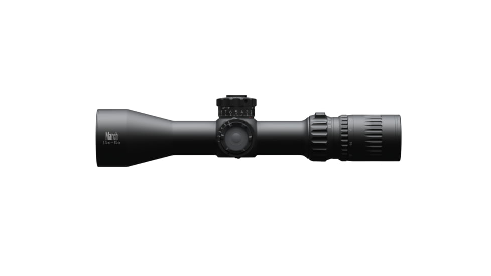 March Scopes 1.5-15X42mm Normal Turret Rifle Scope, 30mm Tube, SFP, FD-1 Reticle, with 6-level Illumination, Black, NSN None, D15V42IML FD-1 Reticle