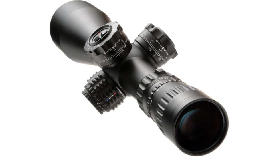 March Scopes High Master Wide March-FX Angle 5X-42X56, Lockable Tactical Turrets, FML-TR1 Reticle, With 6-level Illumination, FFP, MIL, Black, D42HV56WFIMLX-G2FML-TR1Ret