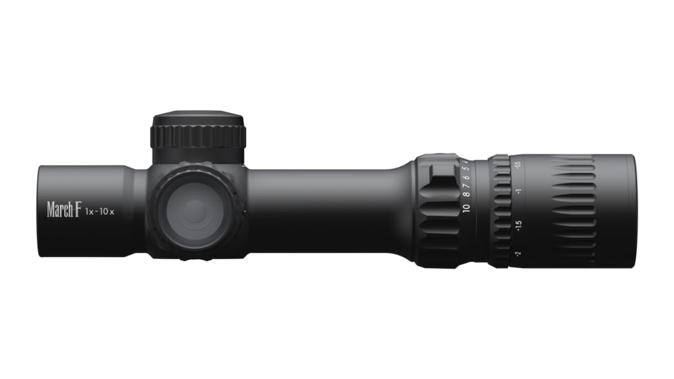 March Scopes March-F Normal 1-10x24mm LPVO 30mm Tube Rifle Scope, First Focal Plane, DR-TR1FB Reticle, Black, D10SV24FDIMLN-DR-TR1FB