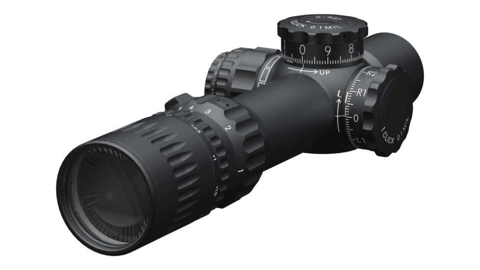 March Scopes March-F Tactical 1-10x24mm LPVO 30mm Tube Rifle Scope w/Custom Unimount, First Focal Plane, DR-TR1FB Reticle, Black, D10SV24FDIML-P-DR-TR1FB