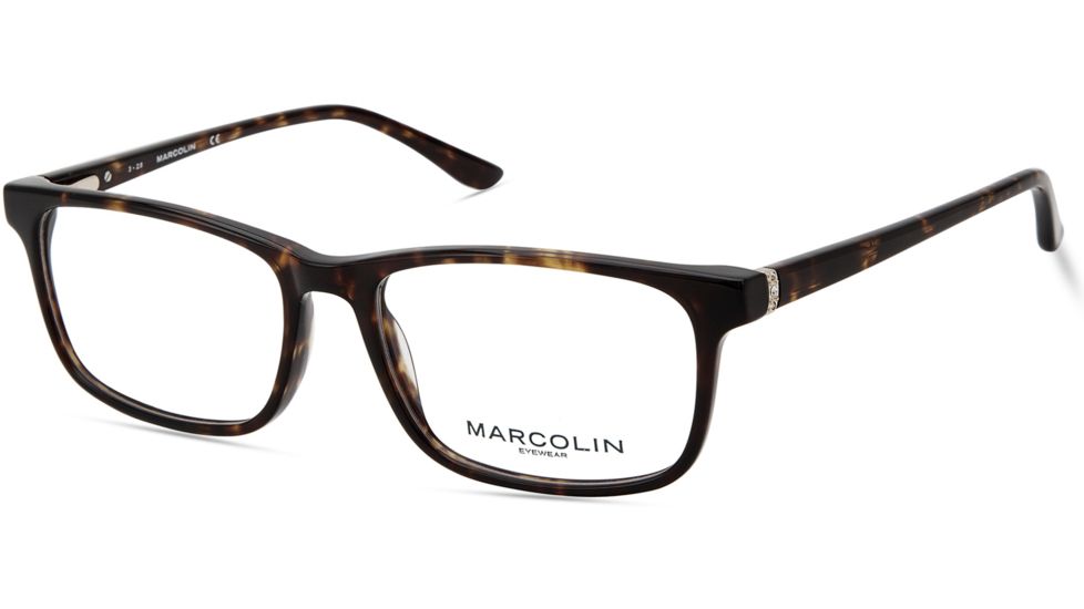 Marcolin MA5017 Eyeglass Frames - Dark Havana Frame Color, Dark Havana Lens Color