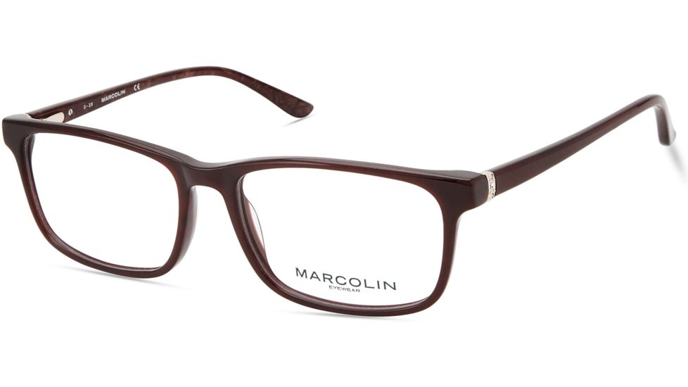 Marcolin MA5017 Eyeglass Frames - Shiny Red Frame Color, Shiny Red Lens Color