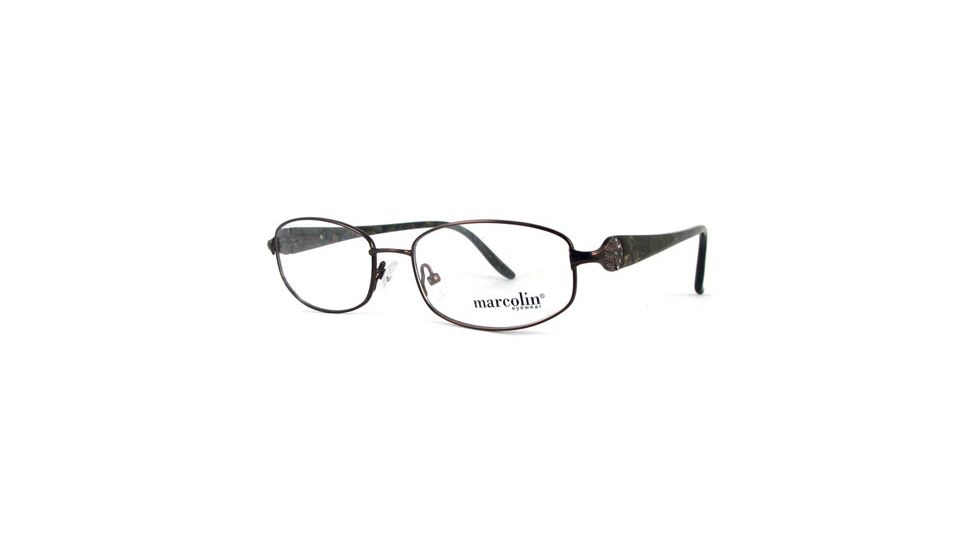 Marcolin MA7298 Eyeglass Frames - Shiny Light Brown Frame Color