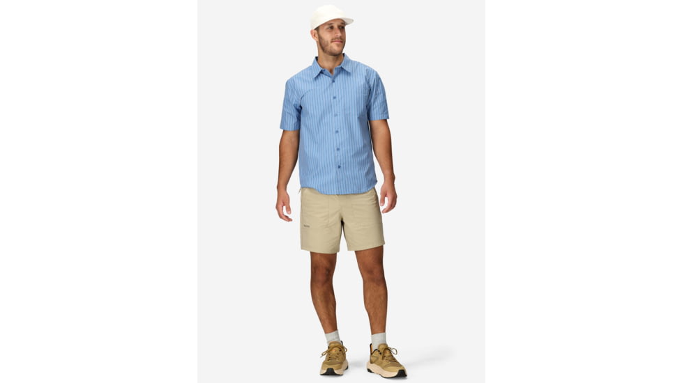 Marmot AirExchange SolarShield Novelty SS Shirt - Mens, Rain Cloud Tomales Stripe, L, M16075-24297L