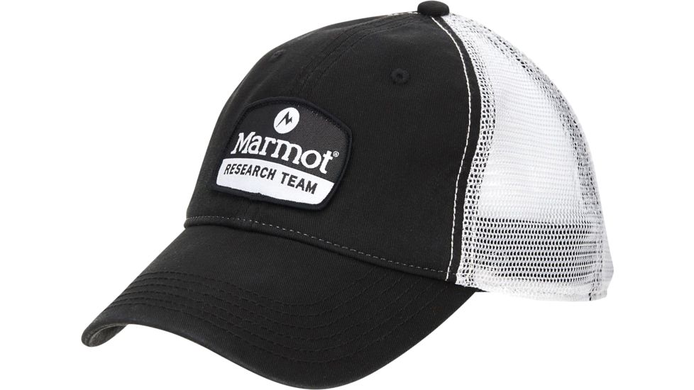 Marmot Alpine Soft Mesh Trucker Hat, Black/White, One Size, 13420-1007-ONE