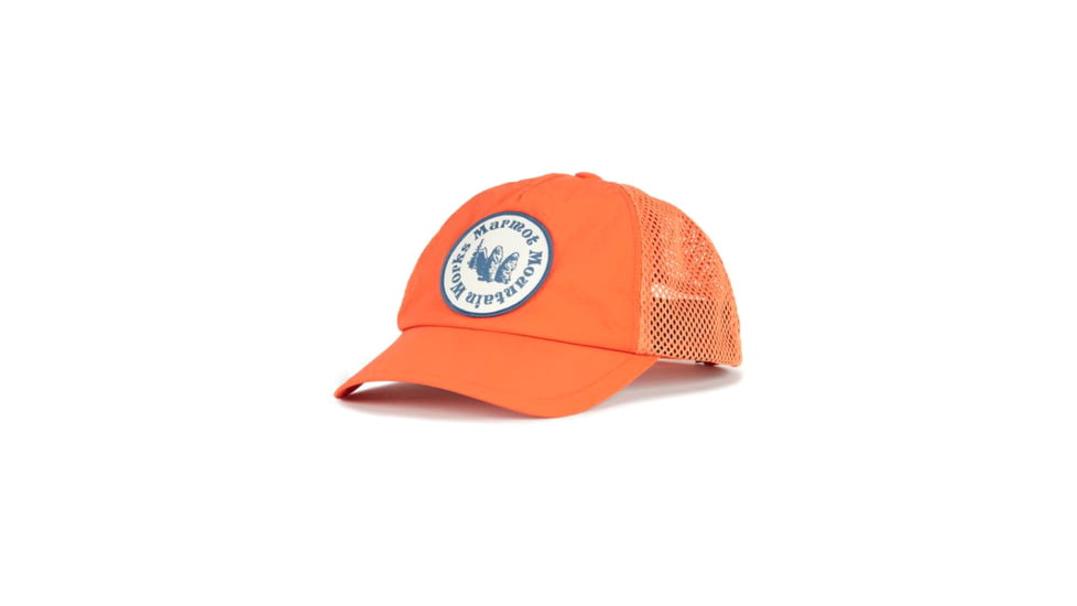 Marmot Alpine Soft Mesh Trucker Hat, Orange Pepper, Small/Medium, M14315-21524-S/M