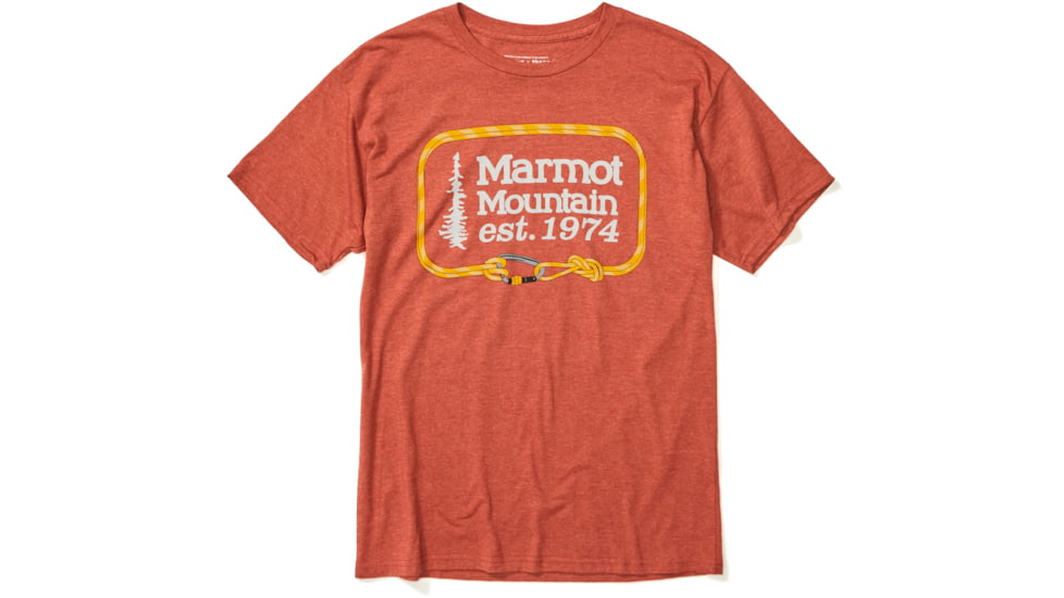 Marmot Ascender Short Sleeve T-Shirt - Mens, Picante Heather, Large, 41480-7380-L