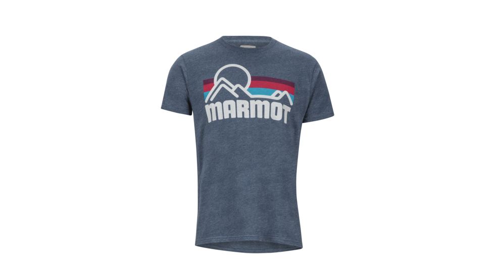 Marmot Coastal Short Sleeve Tee - Mens, Navy Heather, 2XL, 42430-8550-XXL