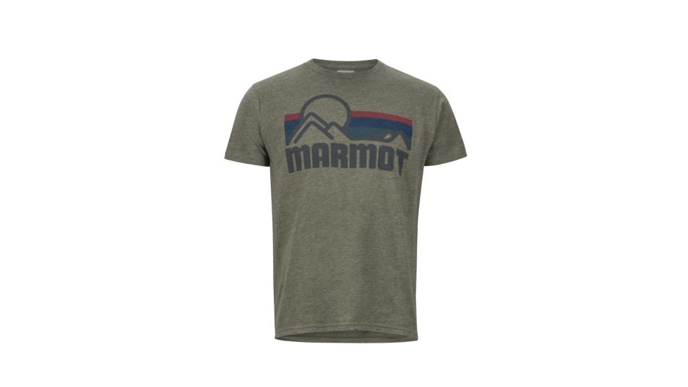 Marmot Coastal Short Sleeve Tee - Mens, Olive Heather, Extra Large, 42430-4480-XL