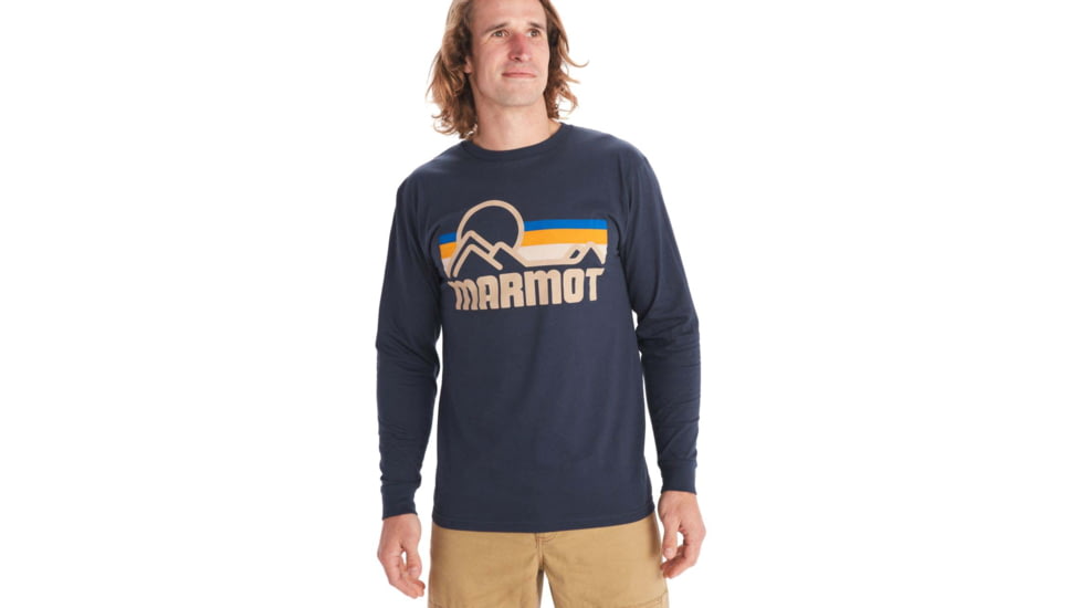 Marmot Coastal Tee Long Sleeve - Mens, Arctic Navy, Large, M13262-2975-L