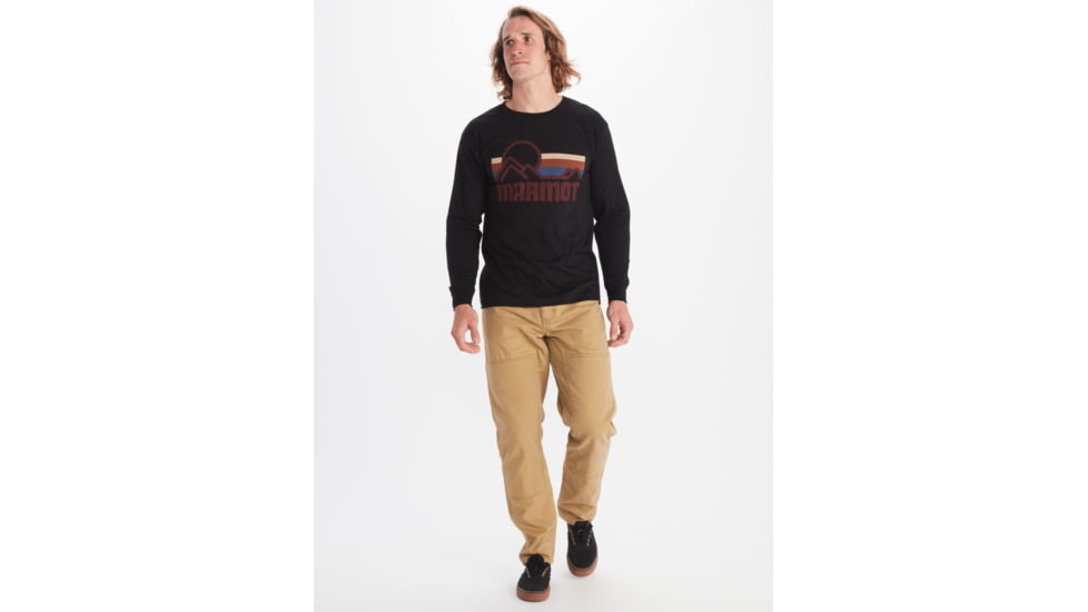 Marmot Coastal Tee Long Sleeve - Mens, Black, 2XL, M13262-001-XXL