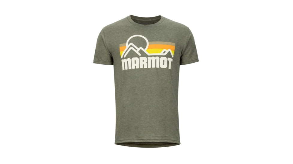 Marmot Coastal Tee SS - Mens, New Olive Heather, Small, 42430-3118-S