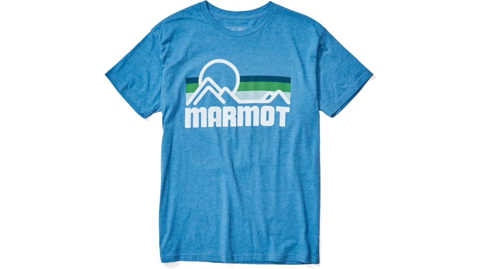 Marmot Coastal Short Sleeve Tee - Mens, True Royal Heather, Large, 42430-8566-L