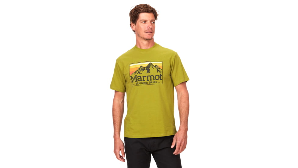 Marmot MMW Gradient Short Sleeve Tee - Mens, Cilantro, Large, M14823-4440-L