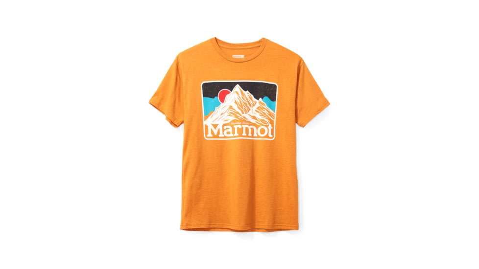 Marmot Mountain Peaks Short Sleeve Shirt - Mens, Aztec Gold Heather, Medium, 33390-8995-M