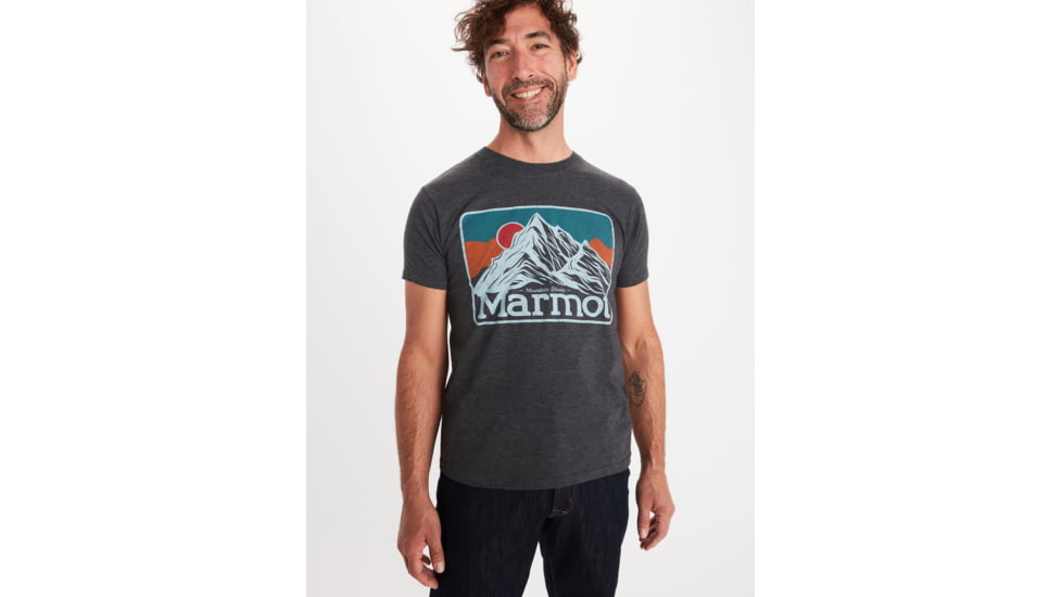 Marmot Mountain Peaks Short Sleeve Shirt - Mens, Charcoal Heather, X-Large, 33390-1204-XL