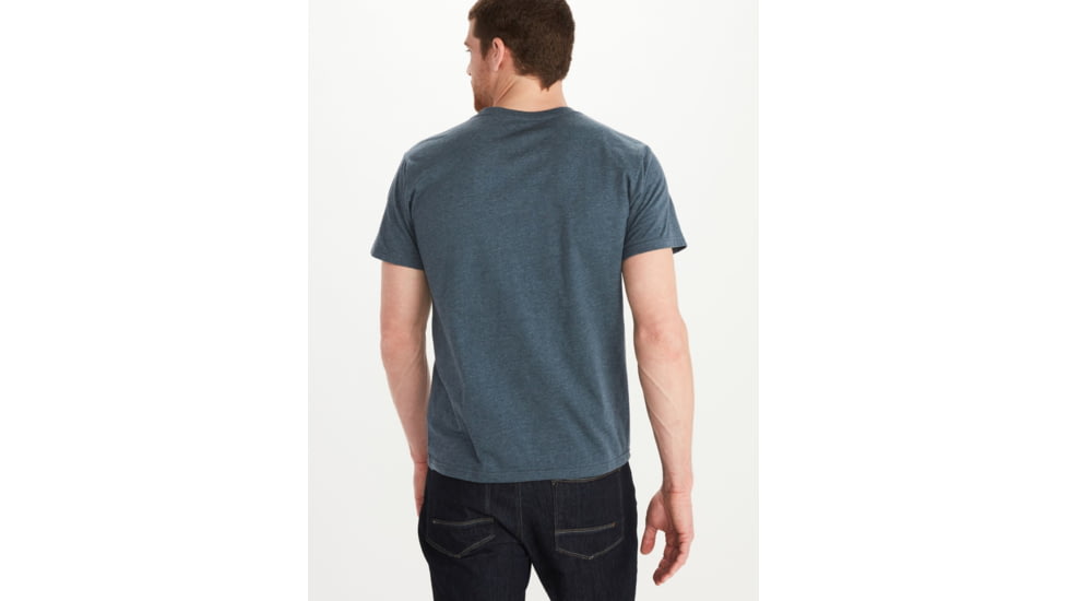 Marmot Mountain Peaks Short Sleeve Shirt - Mens, Navy Heather, Medium, 33390-8550-M