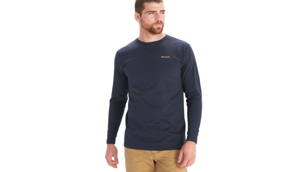 Marmot Mountain Tee Long Sleeve - Mens, Arctic Navy, Extra Large, M13268-2975-XL