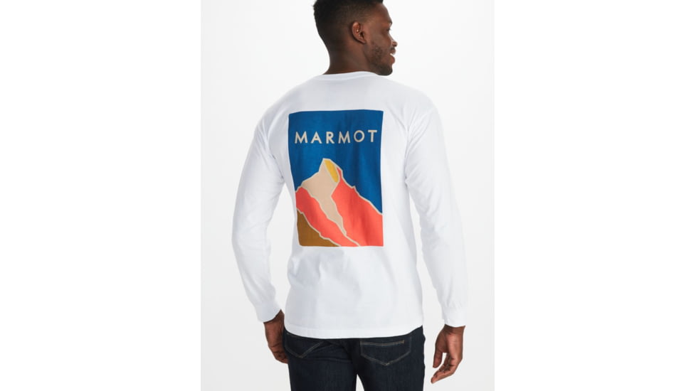 Marmot Mountain Tee Long Sleeve - Mens, White, Extra Large, M13268-080-XL