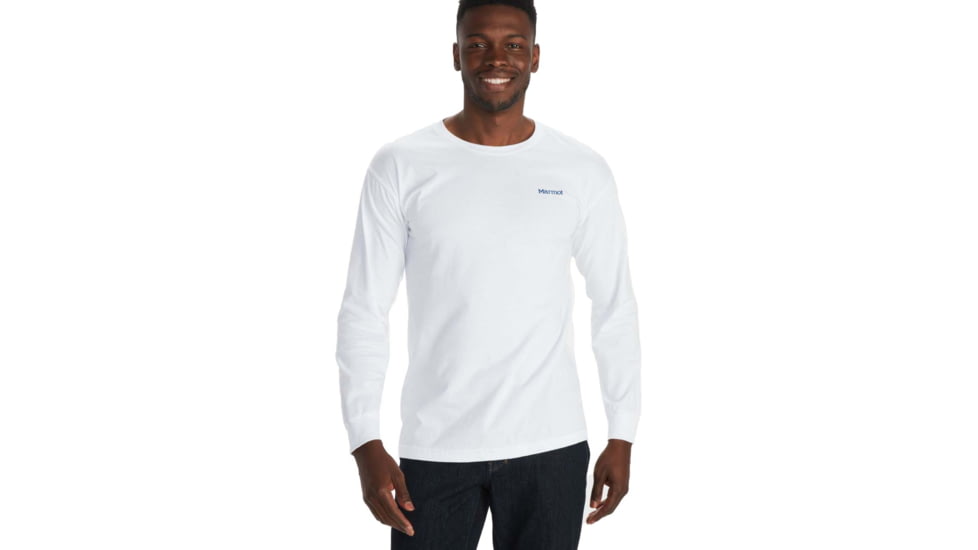 Marmot Mountain Tee Long Sleeve - Mens, White, Extra Large, M13268-080-XL