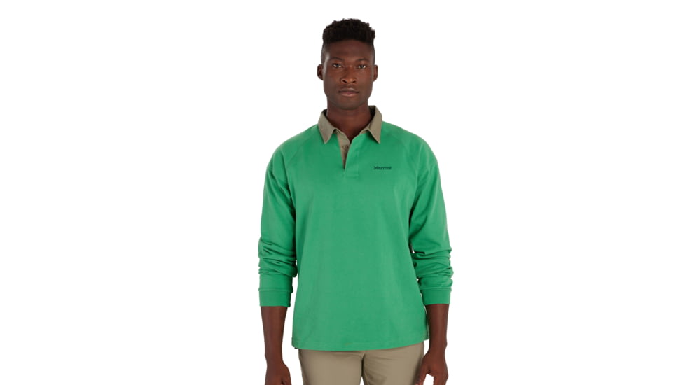 Marmot Mountain Works Rugby Pullover - Mens, Clover/Vetiver, Large, M15336-23224-L