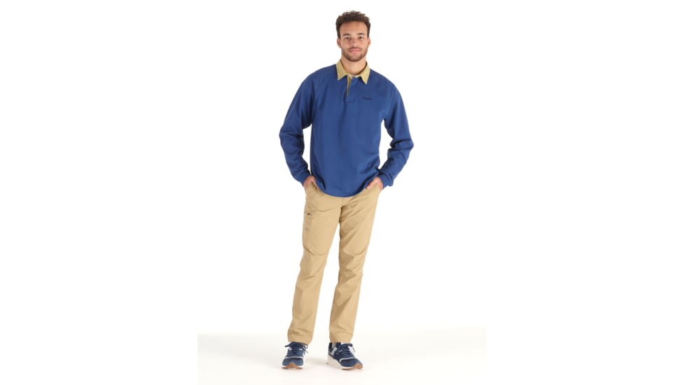 Marmot Mountain Works Rugby Pullover - Mens, Twilight Blue/Light Oak, Large, M15336-23248-L