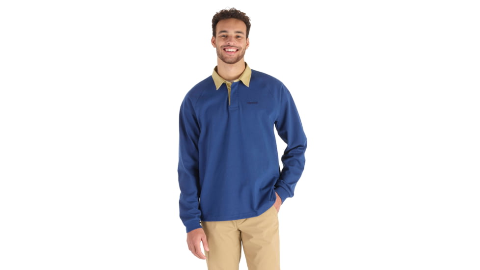 Marmot Mountain Works Rugby Pullover - Mens, Twilight Blue/Light Oak, Large, M15336-23248-L