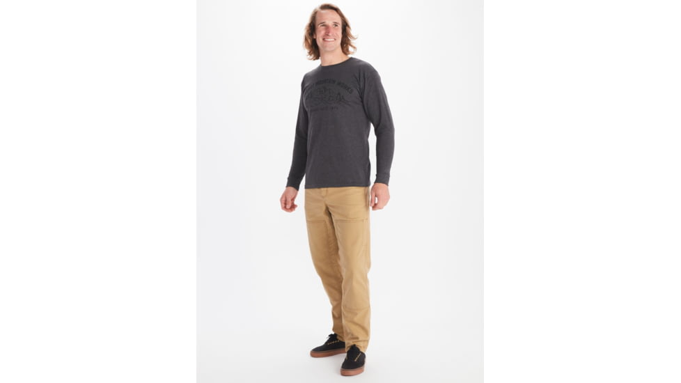 Marmot Mountain Works Tee Long Sleeve - Mens, Charcoal Heather, Large, M13274-1204-L