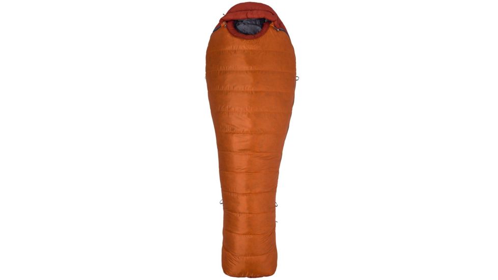 Marmot Never Summer Sleeping Bag, Tangelo/Auburn, Reg 6ft0in/Left Zip, 29920-9911-LZ